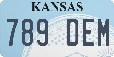 KS license plate 789DEM
