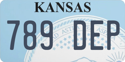KS license plate 789DEP