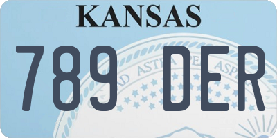 KS license plate 789DER
