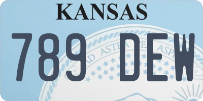 KS license plate 789DEW