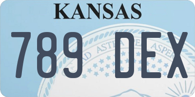 KS license plate 789DEX