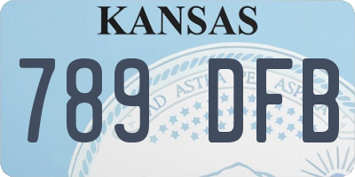 KS license plate 789DFB