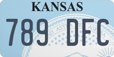 KS license plate 789DFC