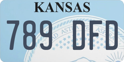 KS license plate 789DFD
