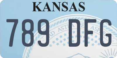 KS license plate 789DFG