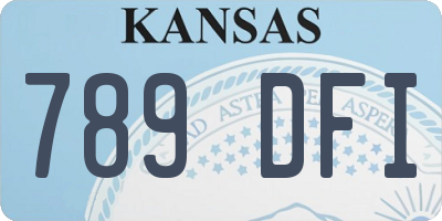 KS license plate 789DFI
