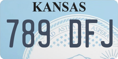 KS license plate 789DFJ
