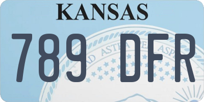 KS license plate 789DFR