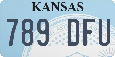 KS license plate 789DFU