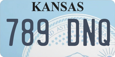 KS license plate 789DNQ