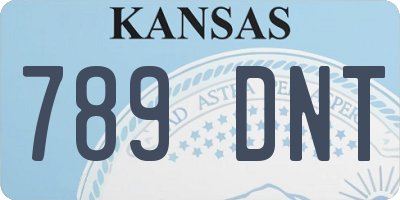 KS license plate 789DNT