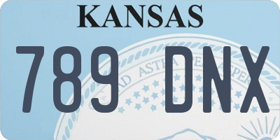 KS license plate 789DNX