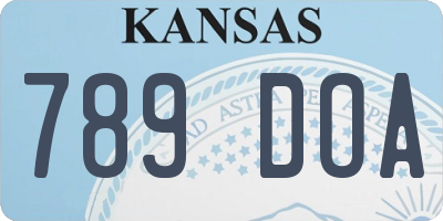 KS license plate 789DOA