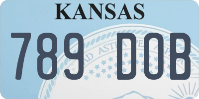 KS license plate 789DOB