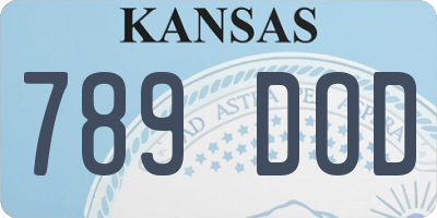 KS license plate 789DOD