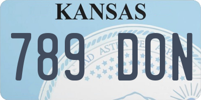 KS license plate 789DON