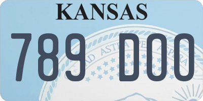 KS license plate 789DOO