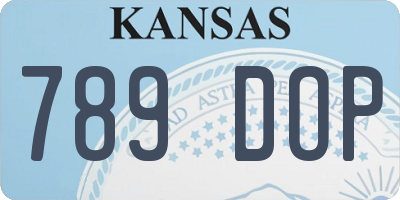 KS license plate 789DOP