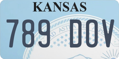 KS license plate 789DOV
