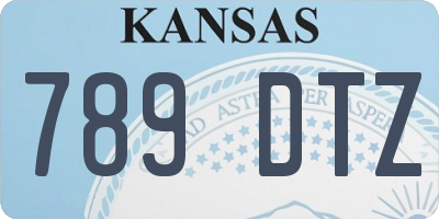 KS license plate 789DTZ