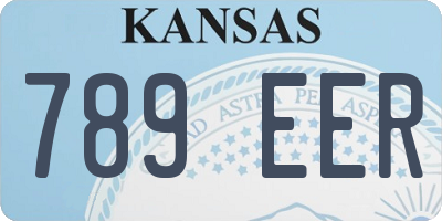 KS license plate 789EER