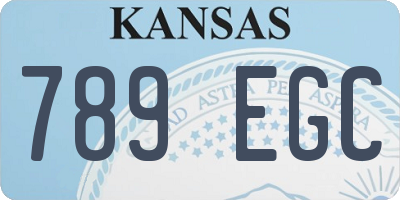 KS license plate 789EGC