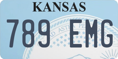 KS license plate 789EMG