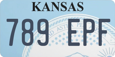 KS license plate 789EPF