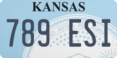 KS license plate 789ESI