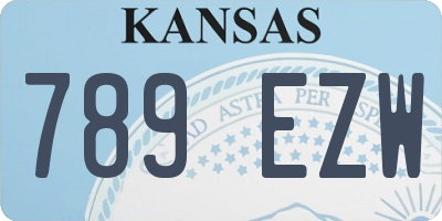 KS license plate 789EZW