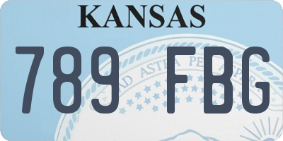 KS license plate 789FBG