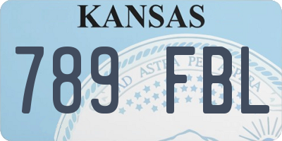 KS license plate 789FBL