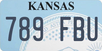 KS license plate 789FBU
