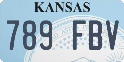 KS license plate 789FBV