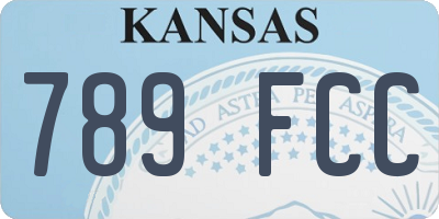 KS license plate 789FCC
