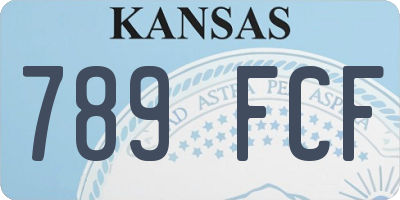 KS license plate 789FCF