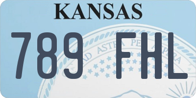 KS license plate 789FHL
