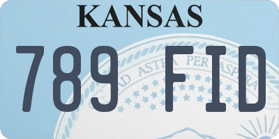 KS license plate 789FID
