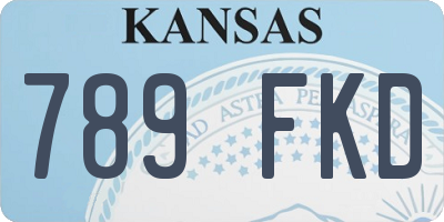 KS license plate 789FKD