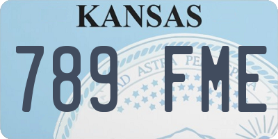 KS license plate 789FME