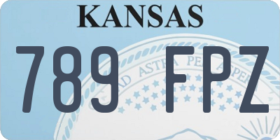 KS license plate 789FPZ