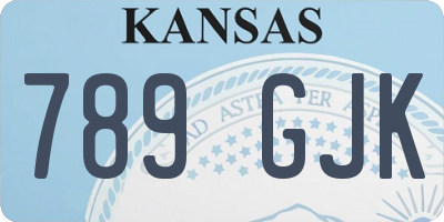 KS license plate 789GJK