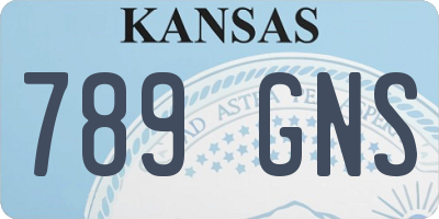 KS license plate 789GNS