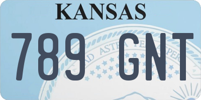 KS license plate 789GNT
