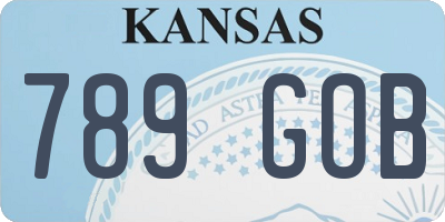 KS license plate 789GOB