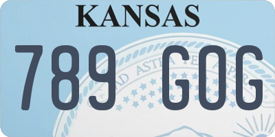 KS license plate 789GOG