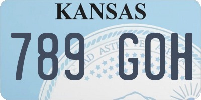 KS license plate 789GOH
