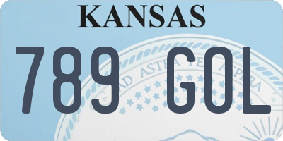 KS license plate 789GOL