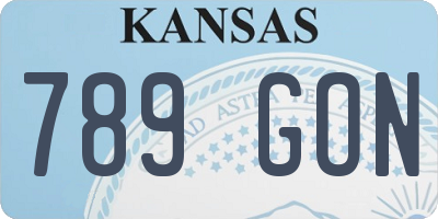 KS license plate 789GON