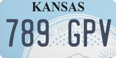 KS license plate 789GPV